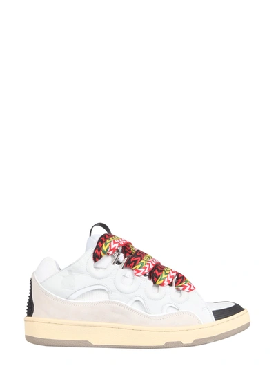 Lanvin Leather Sneakers With Unique Lacing System In Multi