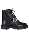 Jimmy Choo Cora Flat Embellished Boots In Black