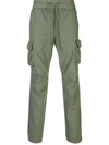 John Elliott Slim-fit Cotton Drawstring Cargo Trousers In Verde