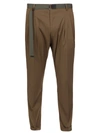 LOW BRAND BROWN STRETCH-COTTON TROUSERS,L1PSS215700 M065