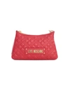 LOVE MOSCHINO QUILTED NAPPA PU SHOULDER BAG,JC4135PP1DLA0 500 RED