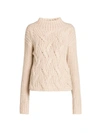 AGNONA CASHMERE-SILK BLEND CABLE-KNIT SWEATER,400014425594