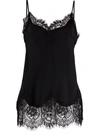 Gold Hawk Lace-trim Camisole Top In Black