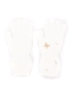 MONNALISA EMBELLISHED KNITTED GLOVES