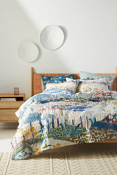 Artisan Quilts By Anthropologie Rosalind Quilt By  In Blue Size Q Top/bed