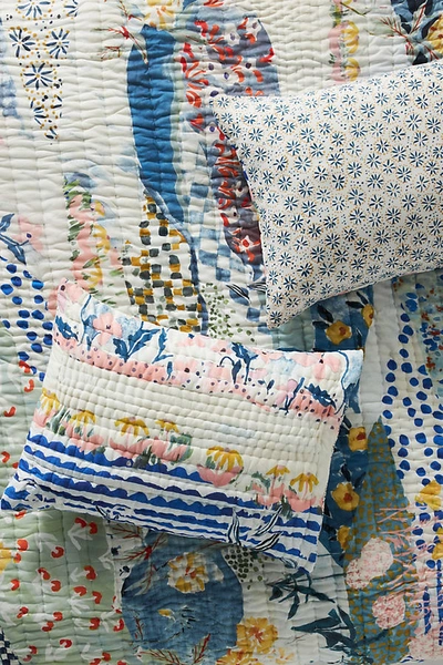 Artisan Quilts By Anthropologie Rosalind Shams, Set Of 2 By  In Blue Size King Sham
