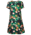La Doublej Mini Flared Dress With Deco Print In Deco