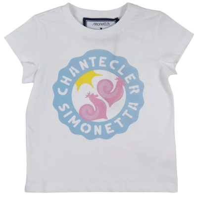 Simonetta Kids' Cotton T-shirt In White