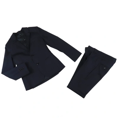 Emporio Armani Kids' Cotton Blazer In Navy