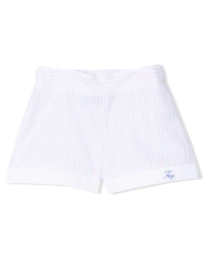 Fay Babies' Pastel Pink And Blue Cotton Shorts In Rig Rosa