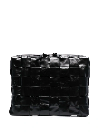 Bottega Veneta Men's  Black Leather Pouch