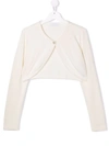 Monnalisa Teen Button-fastening Knitted Cardigan In 白色