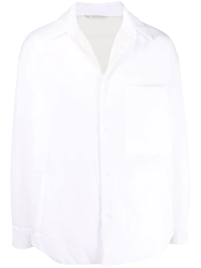 Valentino 长袖排扣衬衫 In White