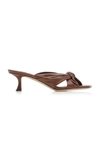 Jimmy Choo Women's Avenue Knotted Leather Sandals In Brown,neutral