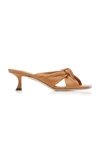 Jimmy Choo Avenue Crisscross Knot Slide Sandals In Brown,neutral