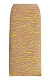 Stella Mccartney Women's Animal-patterned Wool Midi Skirt In Animal