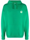 Ymc You Must Create Logo-print Pullover Hoodie In Grün