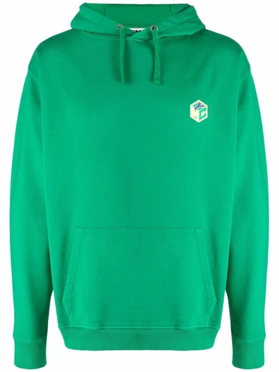 Ymc You Must Create Logo-print Pullover Hoodie In Grün