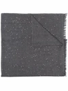 Brunello Cucinelli Sequin-embellished Scarf In Grau