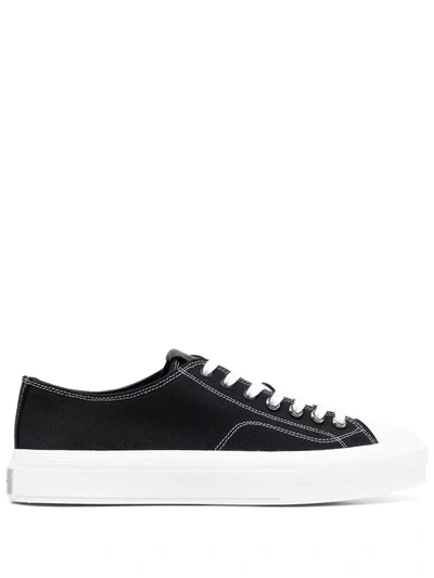 Givenchy Sneakers City Canvas And Leather Low-top Trainers In Black