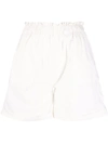 Woolrich Gathered-waist Shorts In Weiss