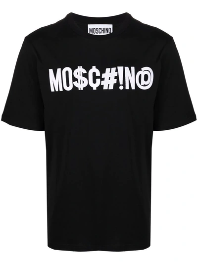 Moschino Black & White Symbols Logo T-shirt