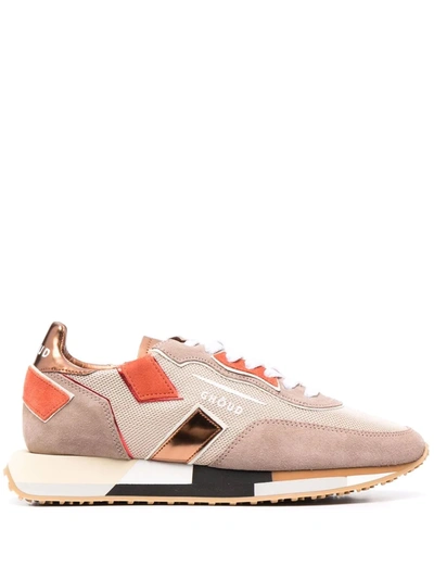 Ghoud Panelled Low-top Suede Trainers In Sand/bronze