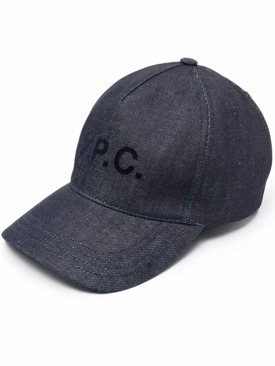 Apc Logo-print Cap In Blau