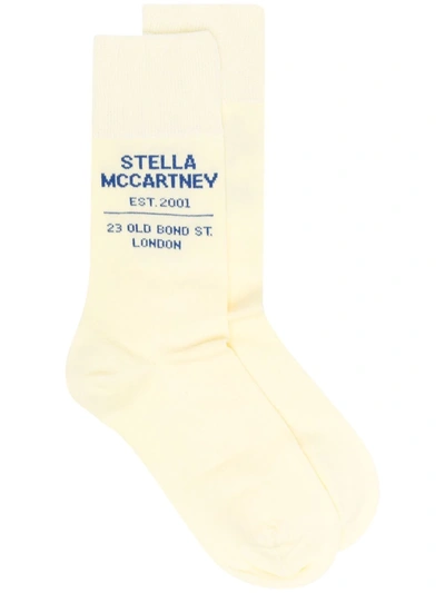 Stella Mccartney 23 Obs Logo Socks In Yellow
