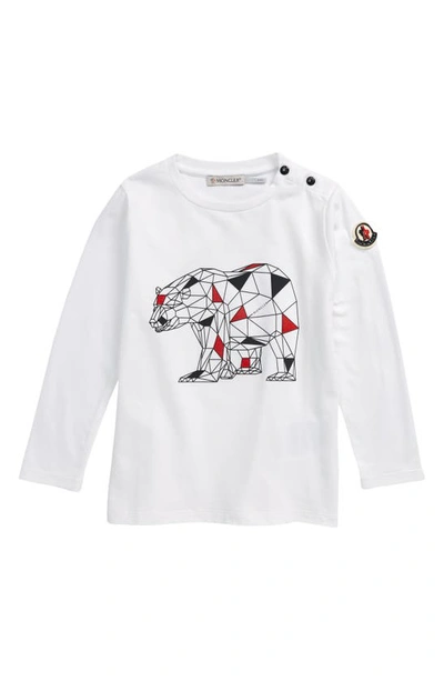 Moncler Babies' Long Sleeved Shirt With Print In White