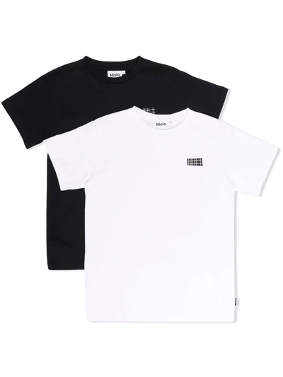 Molo Teen Set Of Two Logo-print Short-sleeved T-shirts In White