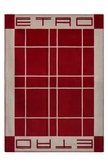 Etro Bani Silk Throw Blanket In Red