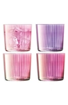 Lsa Gem 4-piece Tumbler Assortment Set In Garnet