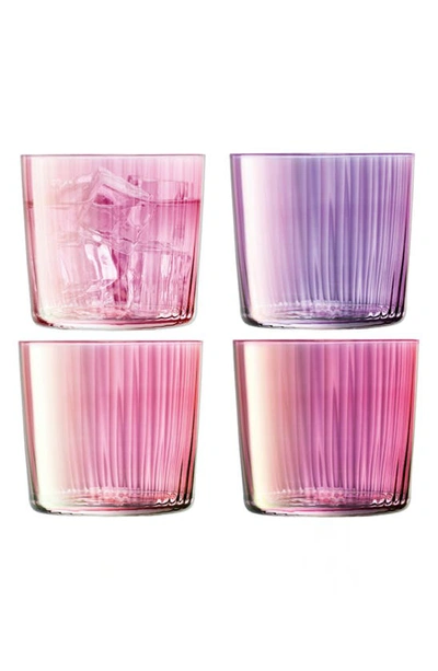 Lsa Gem 4-piece Tumbler Assortment Set In Garnet