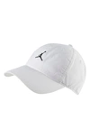 Jordan Jumpman Heritage86 Washed Baseball Cap In White/ Black