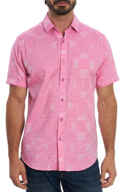 Robert Graham Men's Ulrich Tonal-pattern Sport Shirt In Light Pink