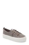 Sperry Crest Vibe Serpent Platform Sneaker In Grey Leather