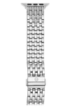 Michele Stainless Diamond Bracelet Band For Apple Watch, 38/40/41mm And 42/44/45/49mm In Chrome