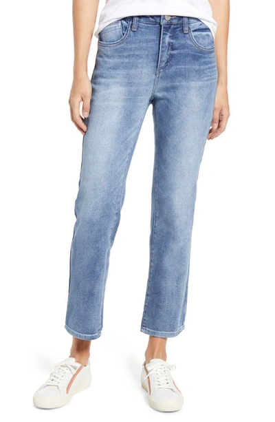 Wit & Wisdom Ab-solution High Waist Ankle Straight Leg Jeans In Light Blue