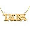 Melanie Marie Personalized Nameplate Necklace In Gold Plated