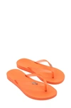 Melissa Sun Venice Flip Flop In Orange/ Orange Clear