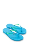 Melissa Sun Venice Flip Flop In Blue/ Clear