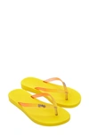 Melissa Sun Venice Flip Flop In Yellow/ Clear