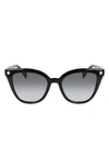 Lanvin Arpege 53mm Gradient Cat Eye Sunglasses In Black
