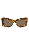 Lanvin Mother & Child Logo Acetate Butterfly Sunglasses In Tortoise Shell