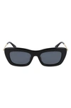 Lanvin Babe 51mm Rectangular Sunglasses In Black