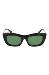 Lanvin Babe 51mm Rectangle Sunglasses In Green Havana