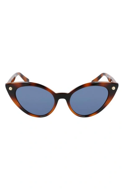 Lanvin Dramatic Plastic Cat-eye Sunglasses In Brown