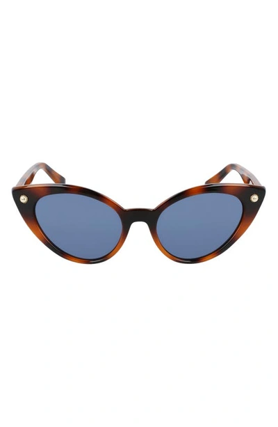 Lanvin Dramatic Plastic Cat-eye Sunglasses In Havana