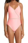Lemlem Lena Ballet One-piece Swimsuit In Coral